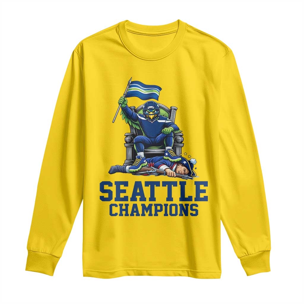 Funny Seattle Clobbers New England Long Sleeve Shirt Football Game Day TS12 Daisy Print Your Wear
