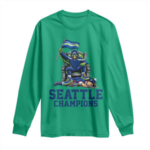 Funny Seattle Clobbers New England Long Sleeve Shirt Football Game Day TS12 Irish Green Print Your Wear