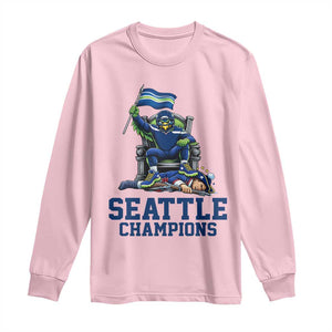 Funny Seattle Clobbers New England Long Sleeve Shirt Football Game Day TS12 Light Pink Print Your Wear