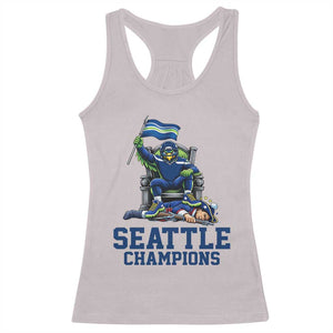 Funny Seattle Clobbers New England Racerback Tank Top Football Game Day TS12 Ice Gray Print Your Wear