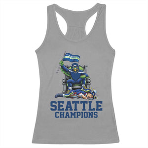 Funny Seattle Clobbers New England Racerback Tank Top Football Game Day TS12 Sport Gray Print Your Wear