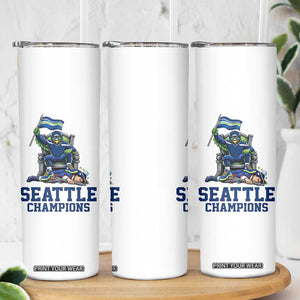 Funny Seattle Clobbers New England Skinny Tumbler Football Game Day TS12 Print Your Wear