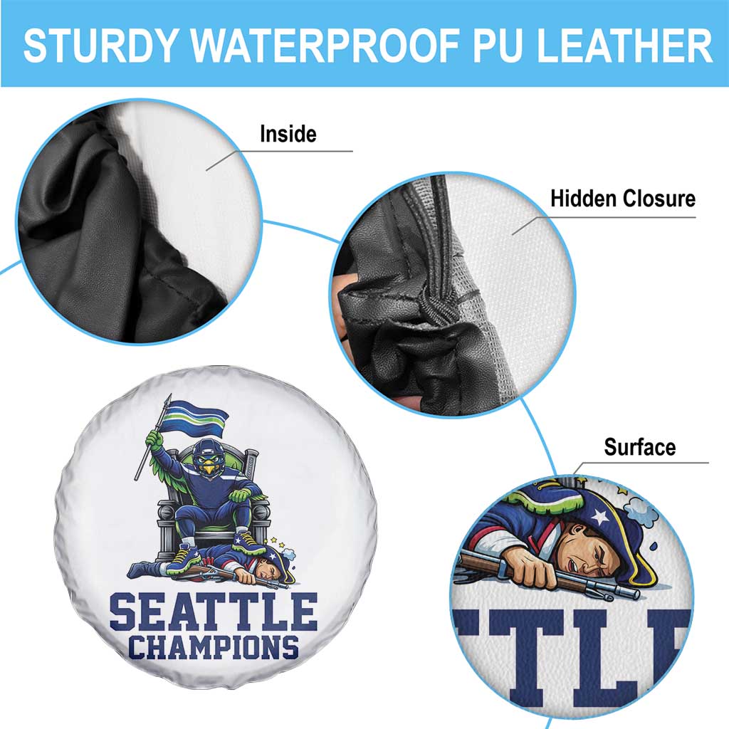 Funny Seattle Clobbers New England Spare Tire Cover Football Game Day TS12 Print Your Wear