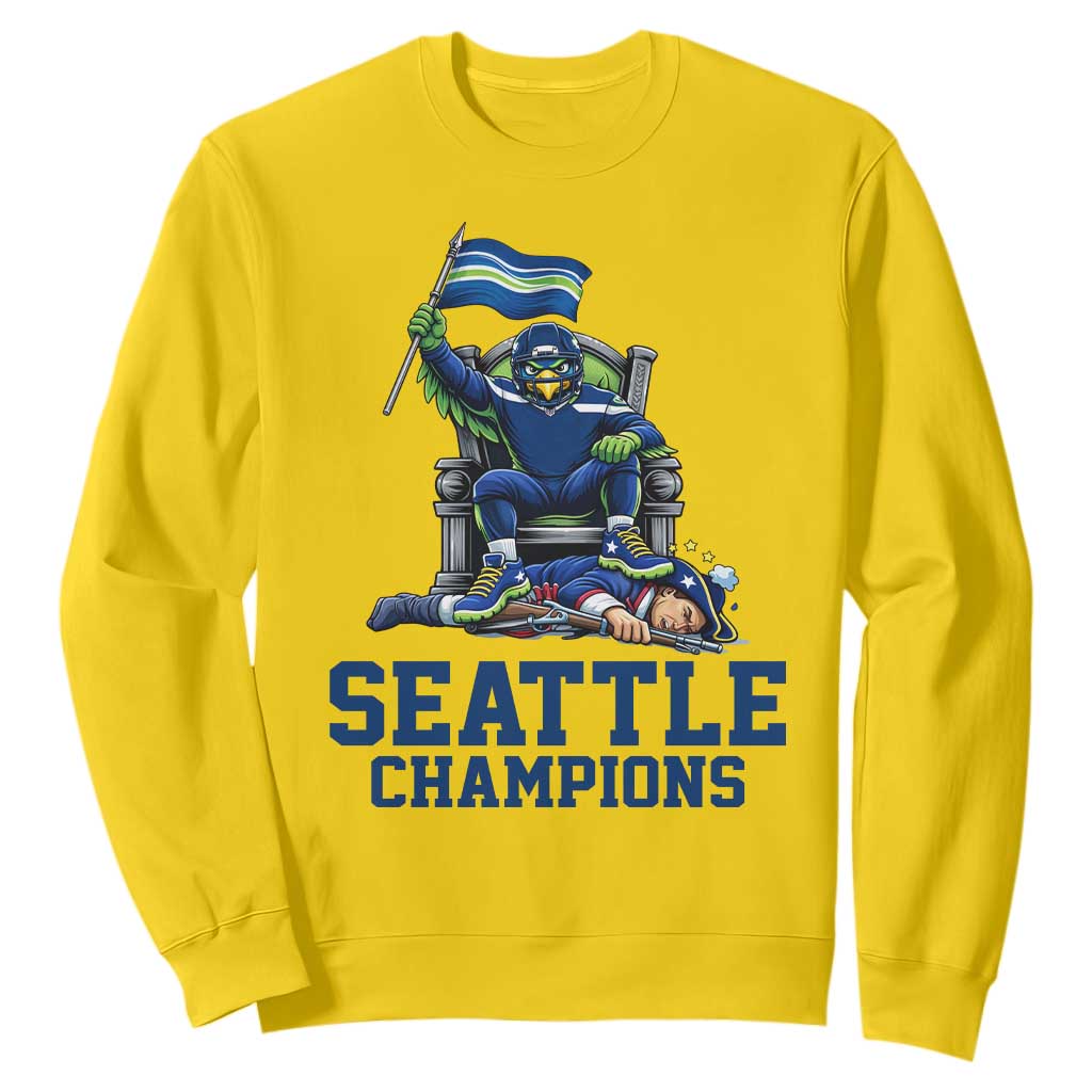 Funny Seattle Clobbers New England Sweatshirt Football Game Day TS12 Daisy Print Your Wear