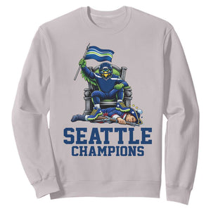 Funny Seattle Clobbers New England Sweatshirt Football Game Day TS12 Ice Gray Print Your Wear