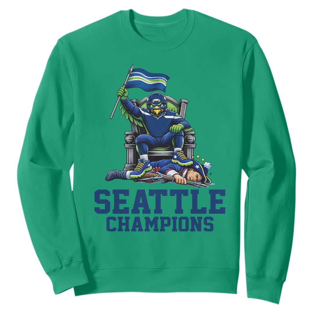 Funny Seattle Clobbers New England Sweatshirt Football Game Day TS12 Irish Green Print Your Wear