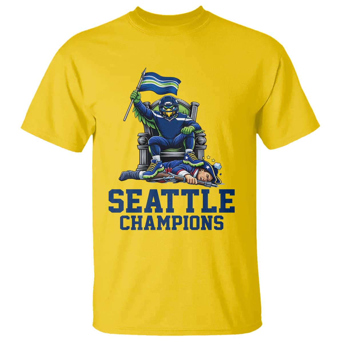 Funny Seattle Clobbers New England T Shirt Football Game Day TS12 Daisy Print Your Wear