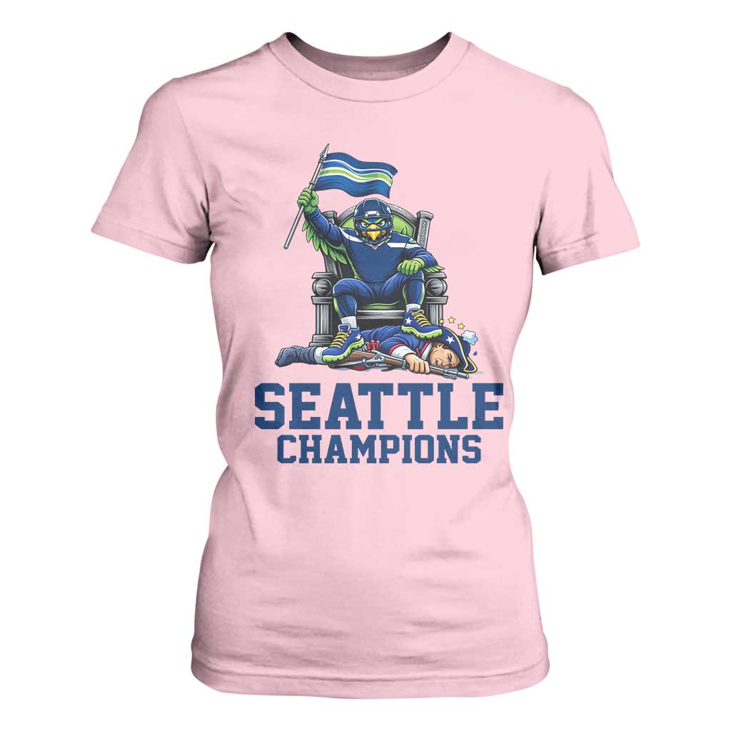 Funny Seattle Clobbers New England T Shirt For Women Football Game Day TS12 Light Pink Print Your Wear