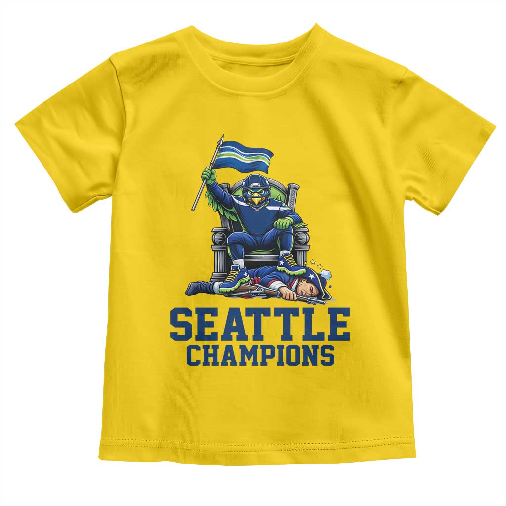 Funny Seattle Clobbers New England Toddler T Shirt Football Game Day TS12 Daisy Print Your Wear