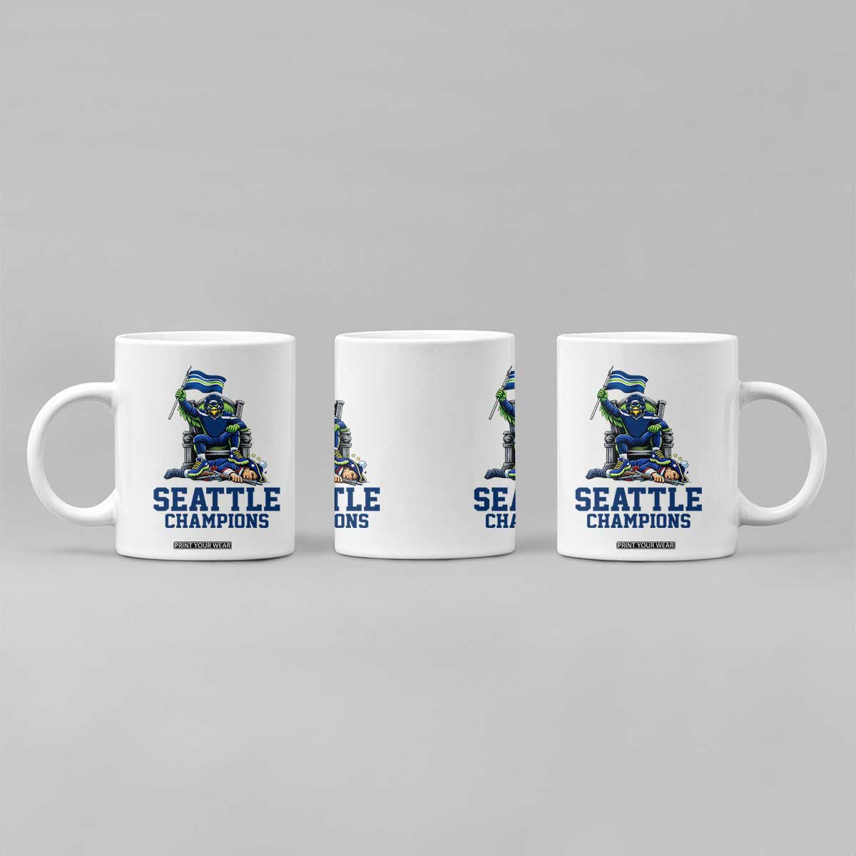 Funny Seattle Clobbers New England Coffee Mug Football Game Day TS12 Print Your Wear