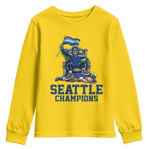 Funny Seattle Clobbers New England Youth Sweatshirt Football Game Day TS12 Daisy Print Your Wear