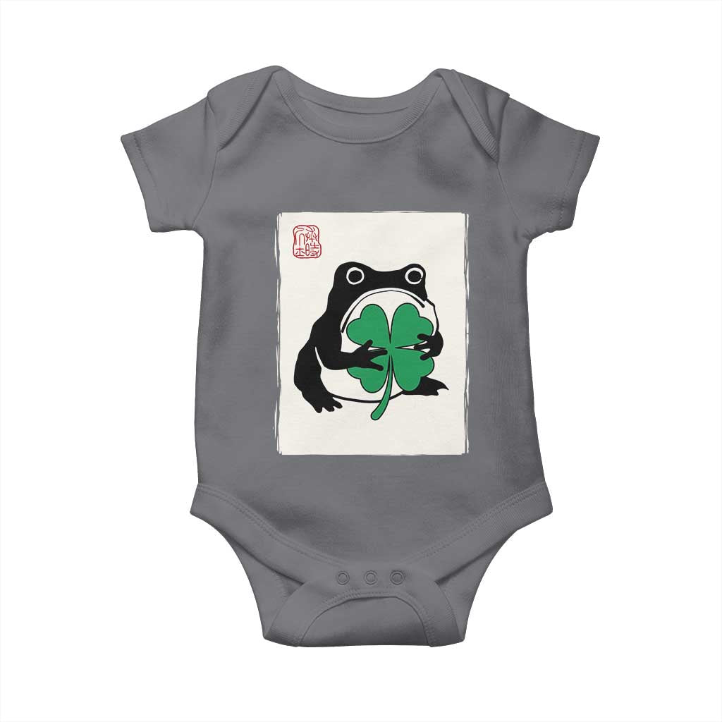 Grumpy Frog Japanese Baby Onesie St Patricks Day Gift TS12 Charcoal Print Your Wear