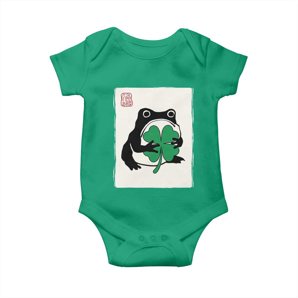 Grumpy Frog Japanese Baby Onesie St Patricks Day Gift TS12 Irish Green Print Your Wear