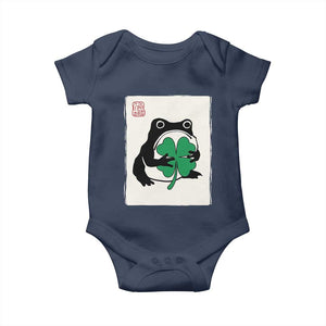 Grumpy Frog Japanese Baby Onesie St Patricks Day Gift TS12 Navy Print Your Wear