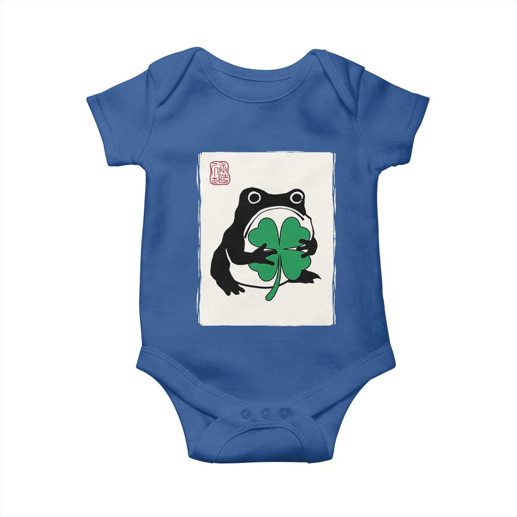 Grumpy Frog Japanese Baby Onesie St Patricks Day Gift TS12 Royal Blue Print Your Wear
