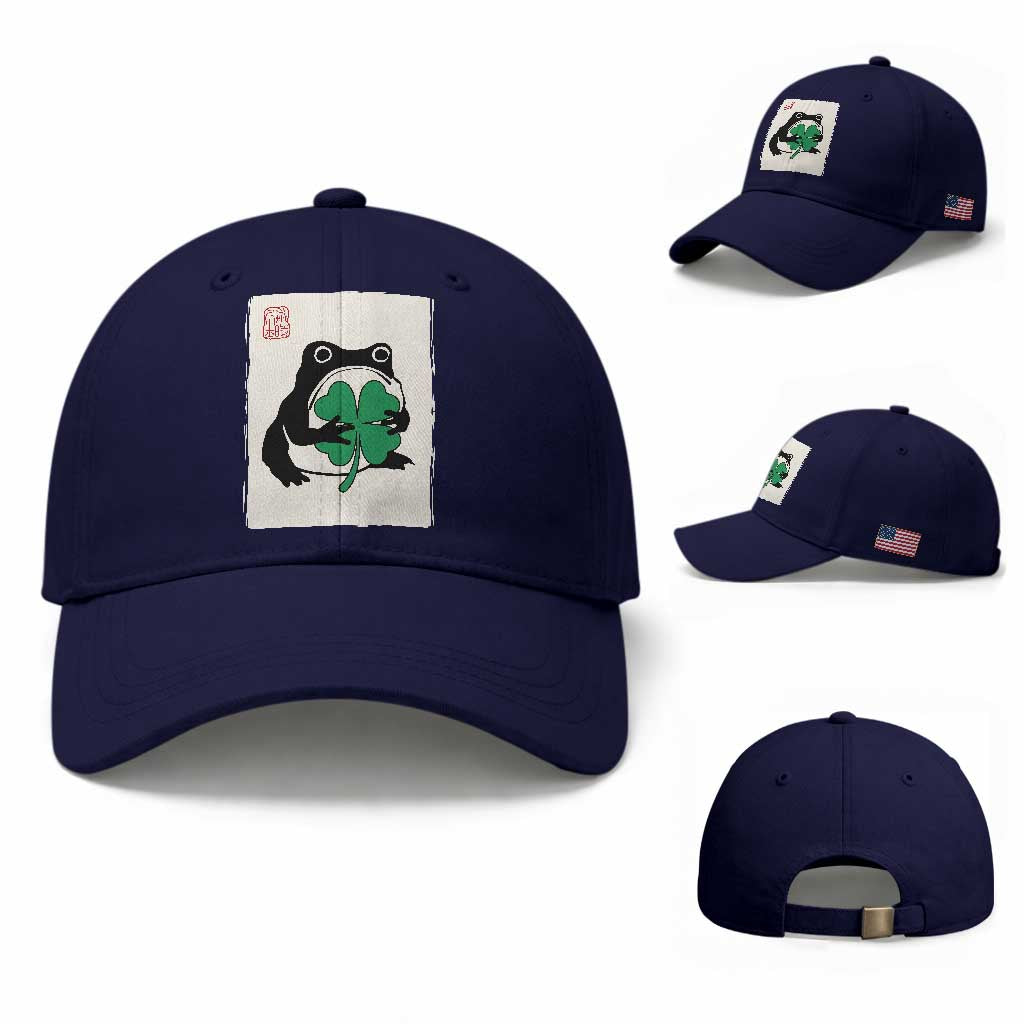 Grumpy Frog Japanese Baseball Cap St Patricks Day Gift TS12 Baseball Cap Universal Fit Dark Blue Print Your Wear