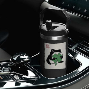 Grumpy Frog Japanese Flip Straw Tumbler St Patricks Day Gift TS12 Print Your Wear