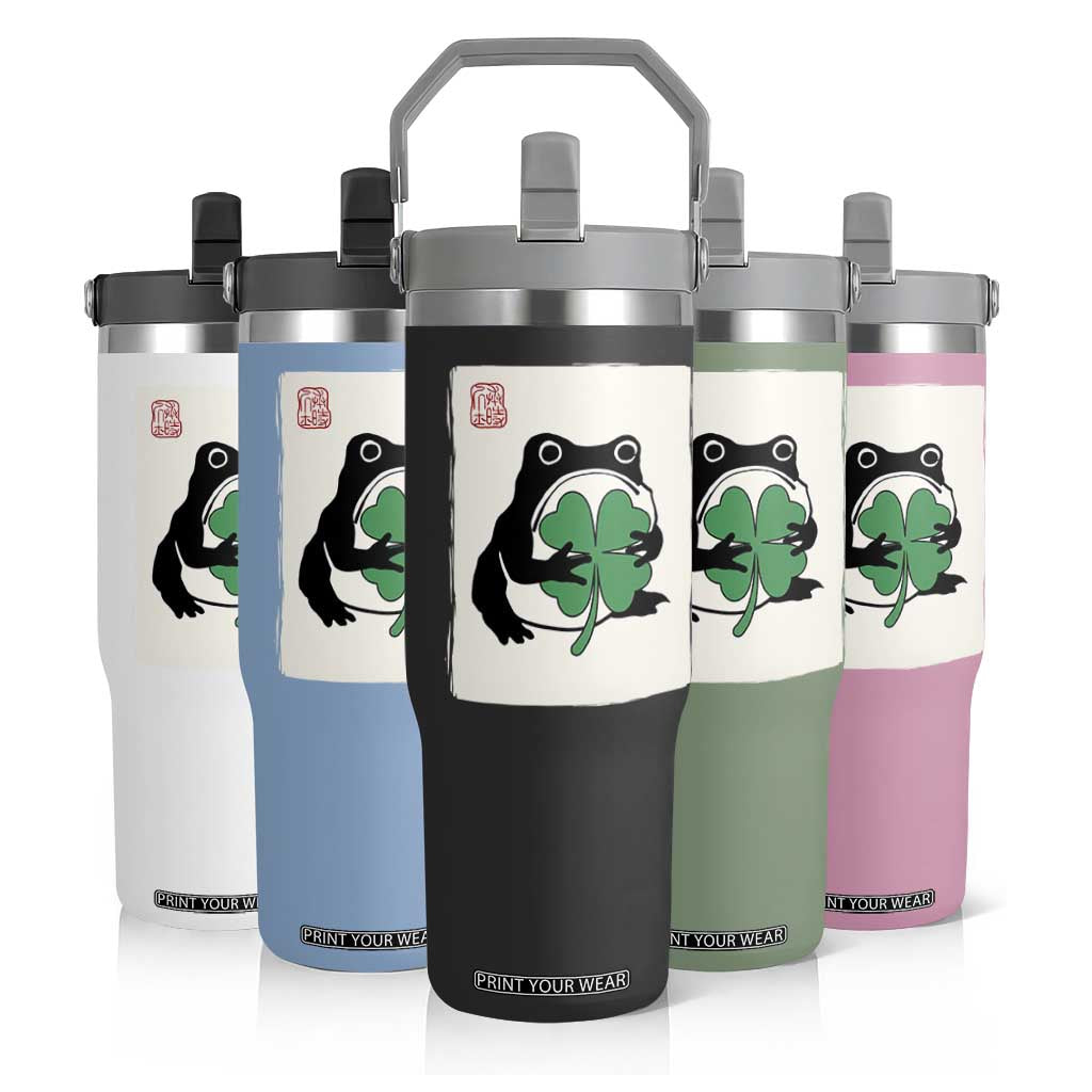 Grumpy Frog Japanese Flip Straw Tumbler St Patricks Day Gift TS12 Print Your Wear