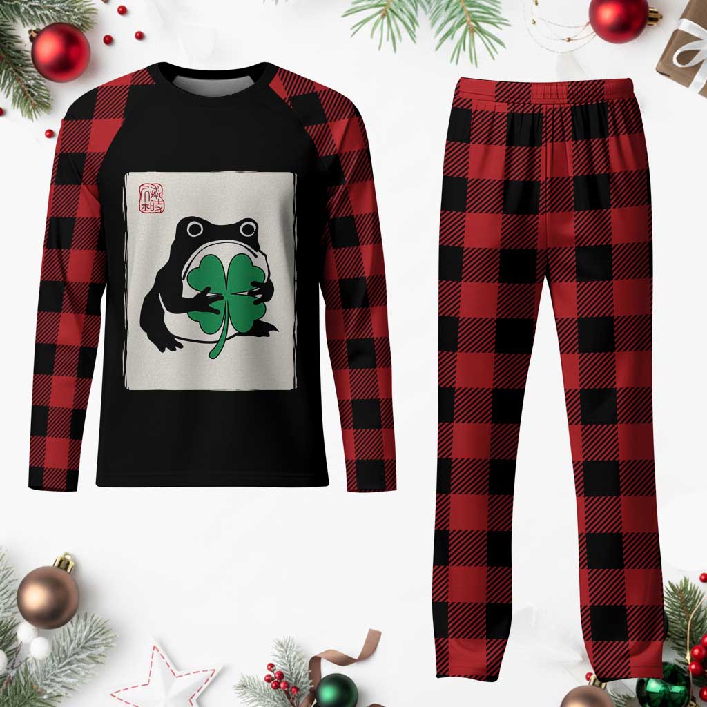 Grumpy Frog Japanese Plaid Pajama Set St Patricks Day Gift TS12 Buffalo Plaid Print Your Wear