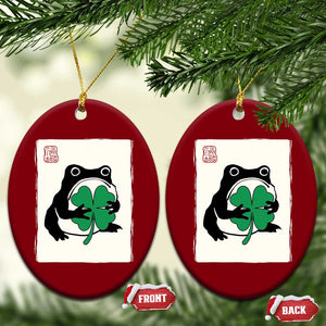 Grumpy Frog Japanese Ceramic Ornament St Patricks Day Gift TS12 Print Your Wear