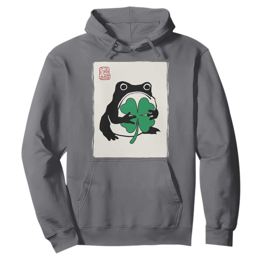 Grumpy Frog Japanese Hoodie St Patricks Day Gift TS12 Charcoal Print Your Wear