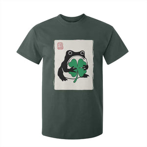 Grumpy Frog Japanese T Shirt For Kid St Patricks Day Gift TS12 Dark Forest Green Print Your Wear
