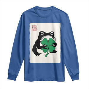 Grumpy Frog Japanese Long Sleeve Shirt St Patricks Day Gift TS12 Royal Blue Print Your Wear