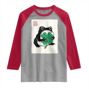 Grumpy Frog Japanese Raglan Shirt St Patricks Day Gift TS12 Sport Gray Red Print Your Wear