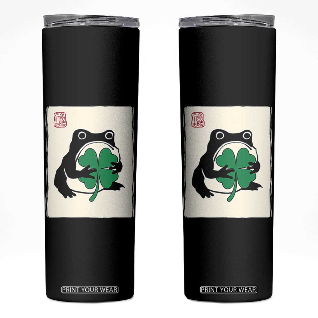 Grumpy Frog Japanese Skinny Tumbler St Patricks Day Gift TS12 Black Print Your Wear