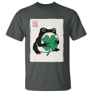 Grumpy Frog Japanese T Shirt St Patricks Day Gift TS12 Dark Heather Print Your Wear