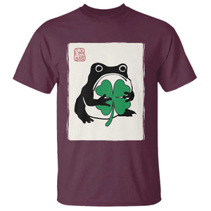 Grumpy Frog Japanese T Shirt St Patricks Day Gift TS12 Maroon Print Your Wear