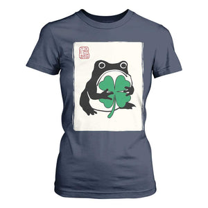 Grumpy Frog Japanese T Shirt For Women St Patricks Day Gift TS12 Navy Print Your Wear