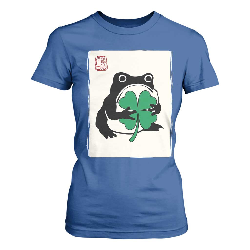 Grumpy Frog Japanese T Shirt For Women St Patricks Day Gift TS12 Royal Blue Print Your Wear