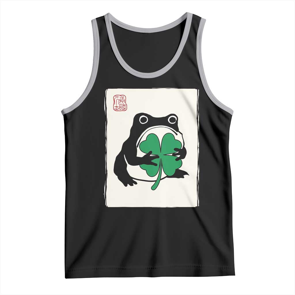 Grumpy Frog Japanese Tank Top St Patricks Day Gift TS12 Black Athletic Heather Print Your Wear