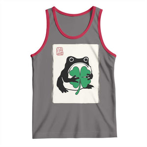 Grumpy Frog Japanese Tank Top St Patricks Day Gift TS12 Deep Heather Red Print Your Wear