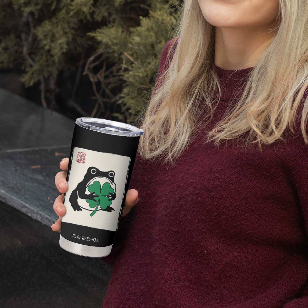 Grumpy Frog Japanese Tumbler Cup St Patricks Day Gift TS12 Print Your Wear