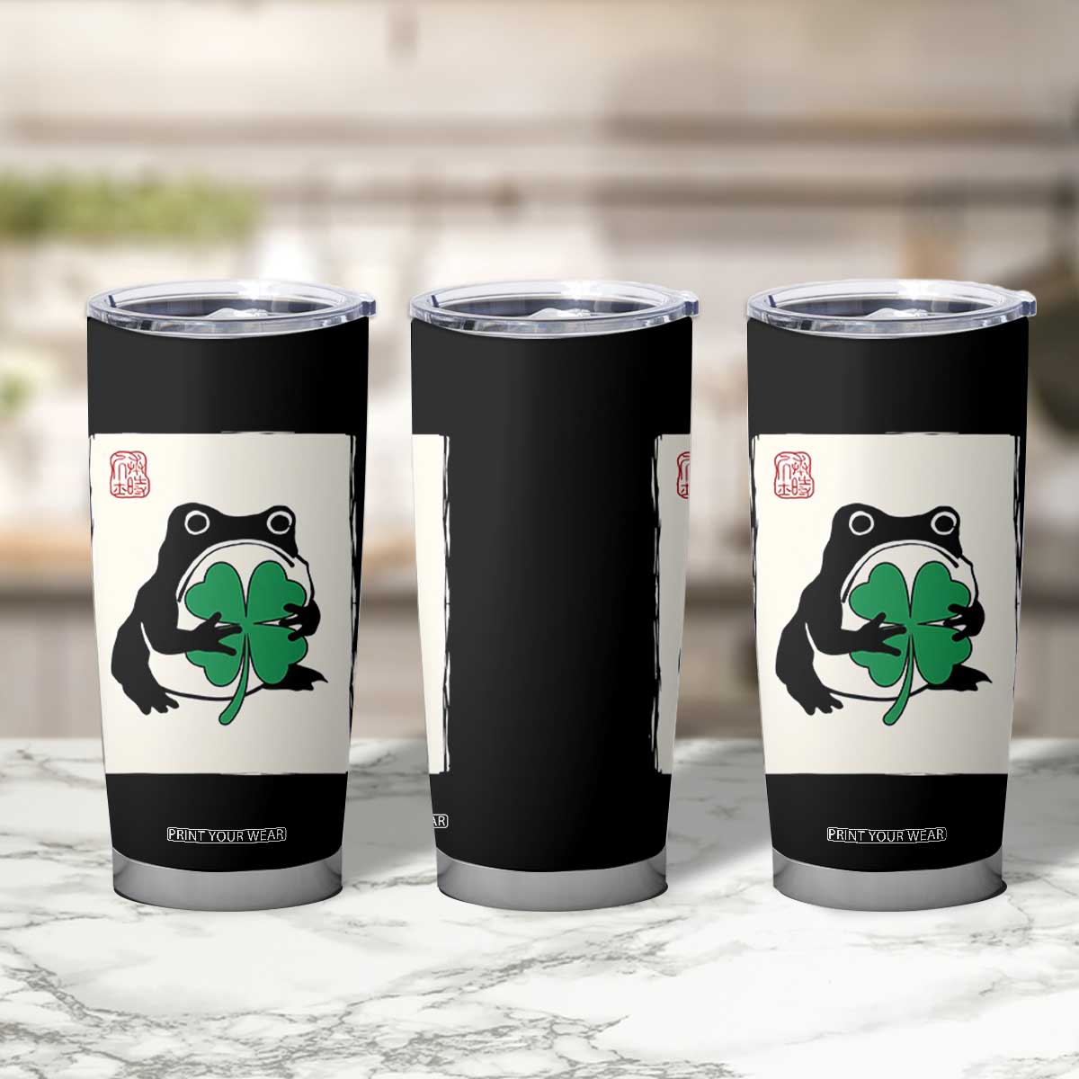 Grumpy Frog Japanese Tumbler Cup St Patricks Day Gift TS12 Print Your Wear