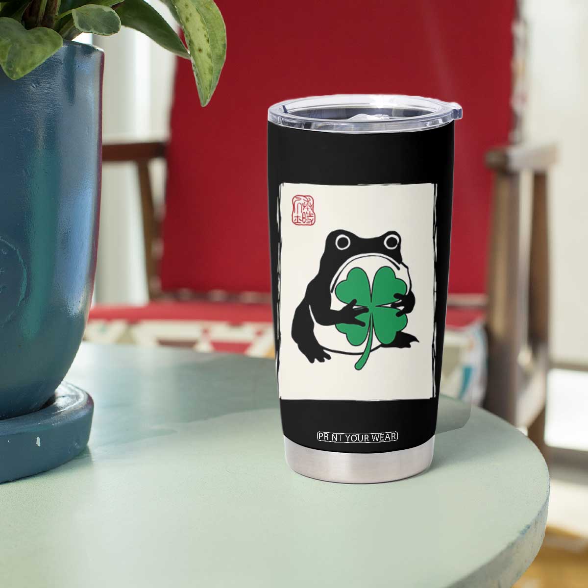 Grumpy Frog Japanese Tumbler Cup St Patricks Day Gift TS12 Print Your Wear