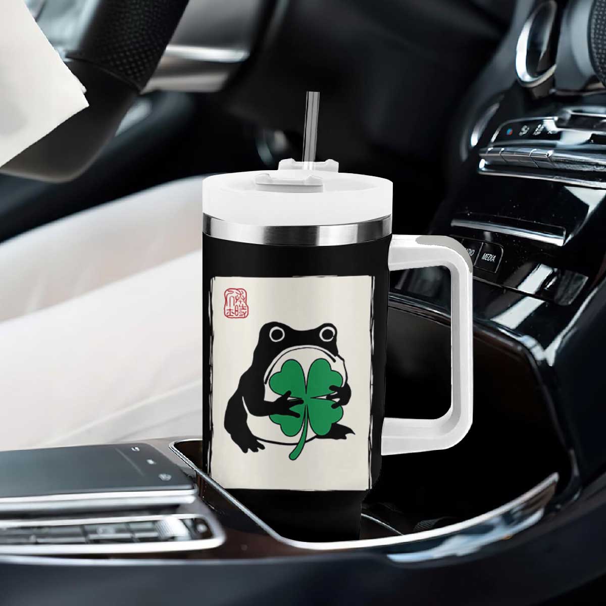 Grumpy Frog Japanese Tumbler With Handle St Patricks Day Gift TS12 Print Your Wear