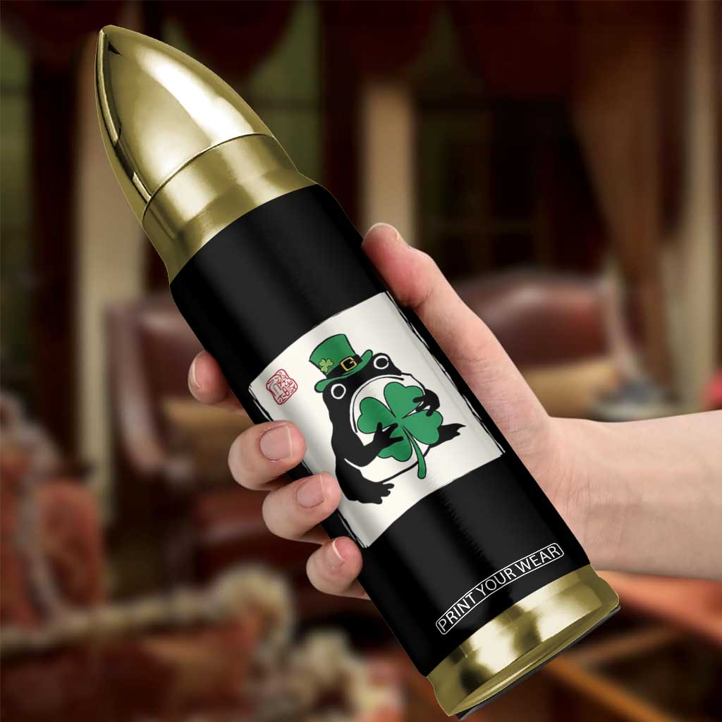 Vintage Japanese Grumpy Frog Bullet Tumbler Lucky St Paddys Day TS12 Print Your Wear