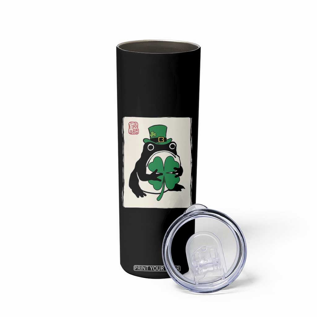 Vintage Japanese Grumpy Frog Skinny Tumbler Lucky St Paddys Day TS12 Print Your Wear