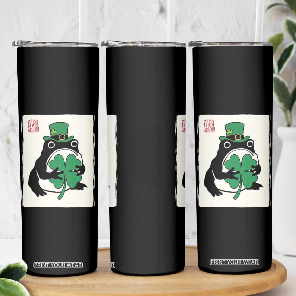 Vintage Japanese Grumpy Frog Skinny Tumbler Lucky St Paddys Day TS12 Print Your Wear