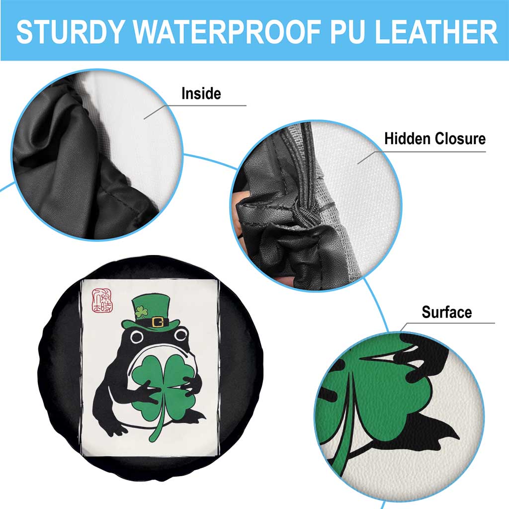 Vintage Japanese Grumpy Frog Spare Tire Cover Lucky St Paddys Day TS12 Print Your Wear