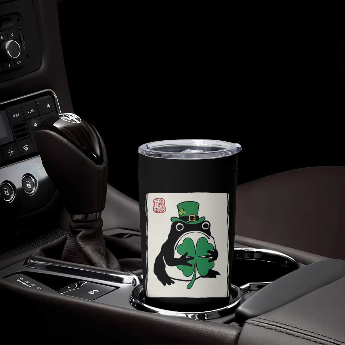 Vintage Japanese Grumpy Frog Tumbler Cup Lucky St Paddys Day TS12 Print Your Wear