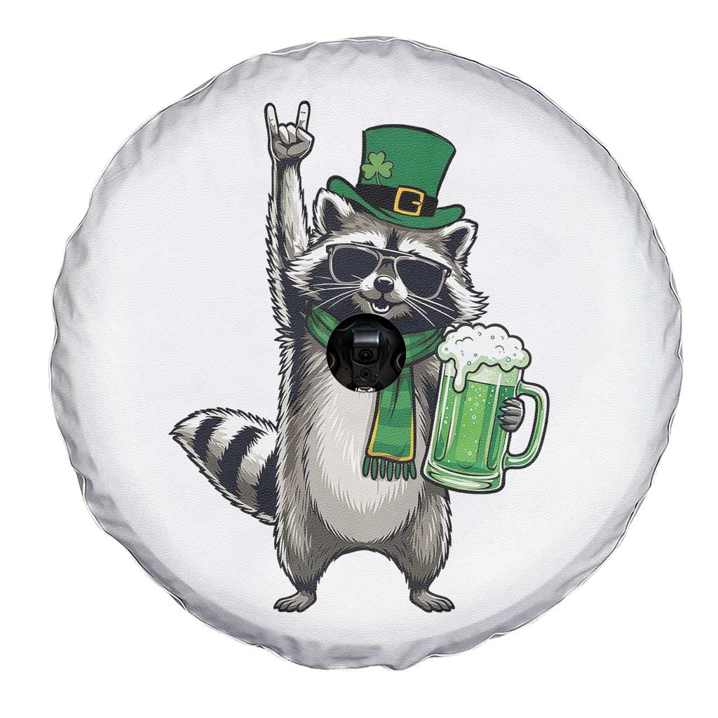Funny Raccoon Rock On Spare Tire Cover St Patricks Day Gift TS12 Print Your Wear