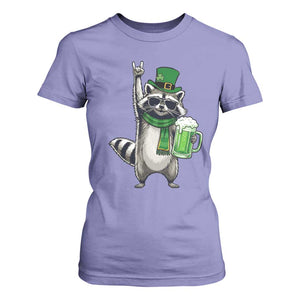 Funny Raccoon Rock On T Shirt For Women St Patricks Day Gift TS12 Violet Print Your Wear