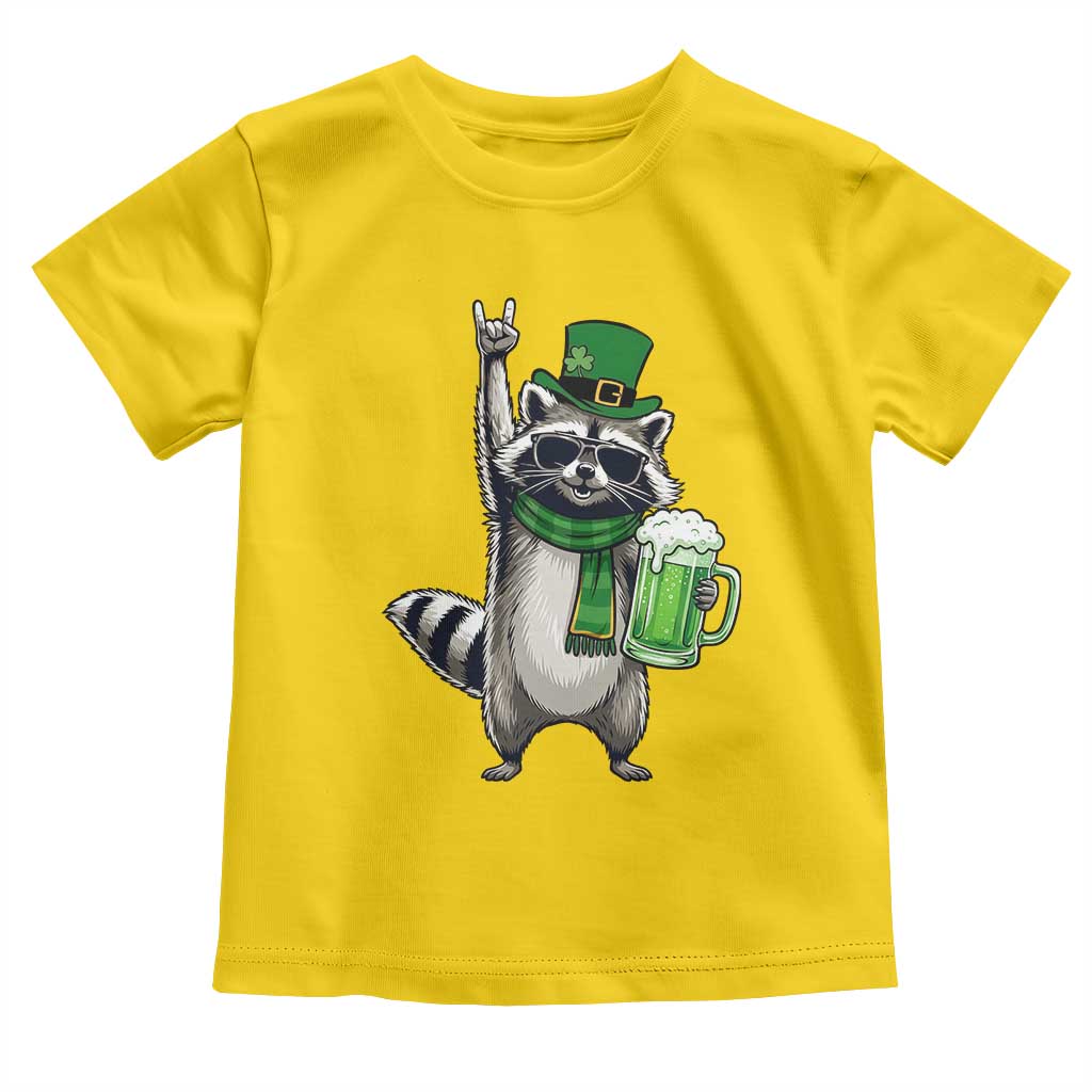 Funny Raccoon Rock On Toddler T Shirt St Patricks Day Gift TS12 Daisy Print Your Wear