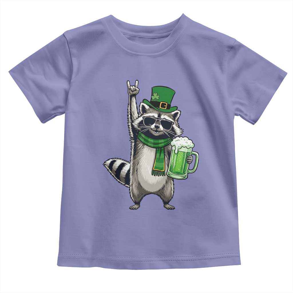 Funny Raccoon Rock On Toddler T Shirt St Patricks Day Gift TS12 Violet Print Your Wear
