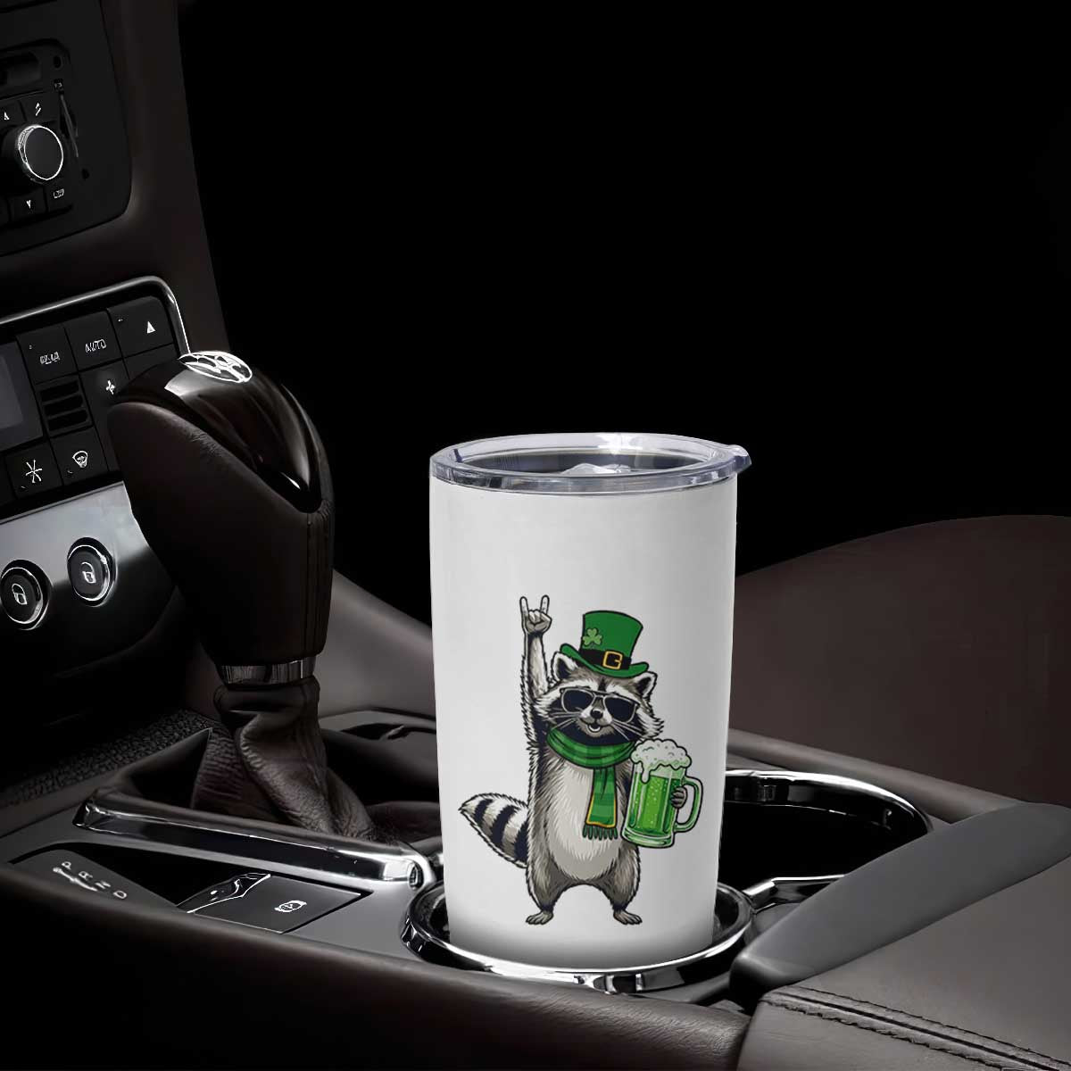 Funny Raccoon Rock On Tumbler Cup St Patricks Day Gift TS12 Print Your Wear