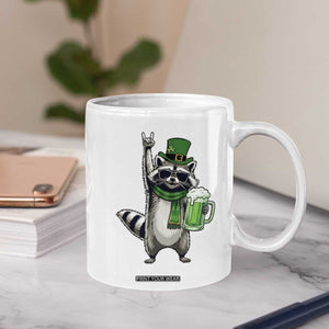 Funny Raccoon Rock On Coffee Mug St Patricks Day Gift TS12 Print Your Wear